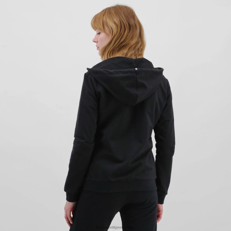 Le Coq Sportif είδη ένδυσης γυναίκες φούτερ με κουκούλα και μαύρο φερμουάρ D2ZV319