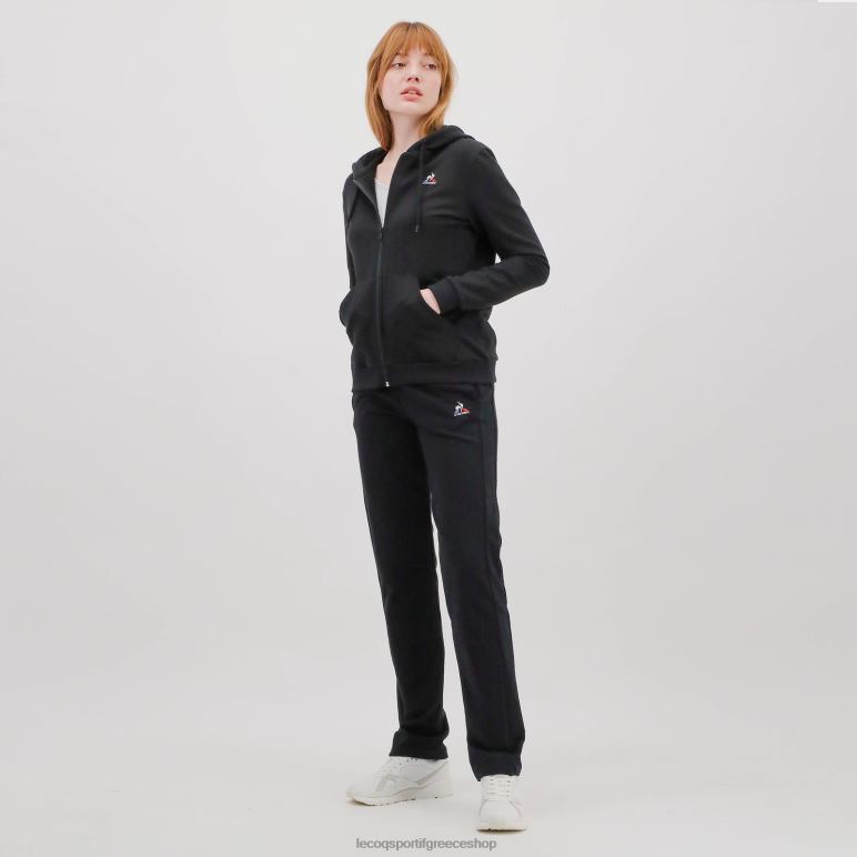 Le Coq Sportif είδη ένδυσης γυναίκες φούτερ με κουκούλα και μαύρο φερμουάρ D2ZV319