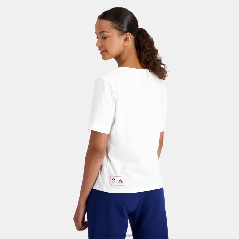 Le Coq Sportif είδη ένδυσης γυναίκες μπλουζάκι λευκό D2ZV341