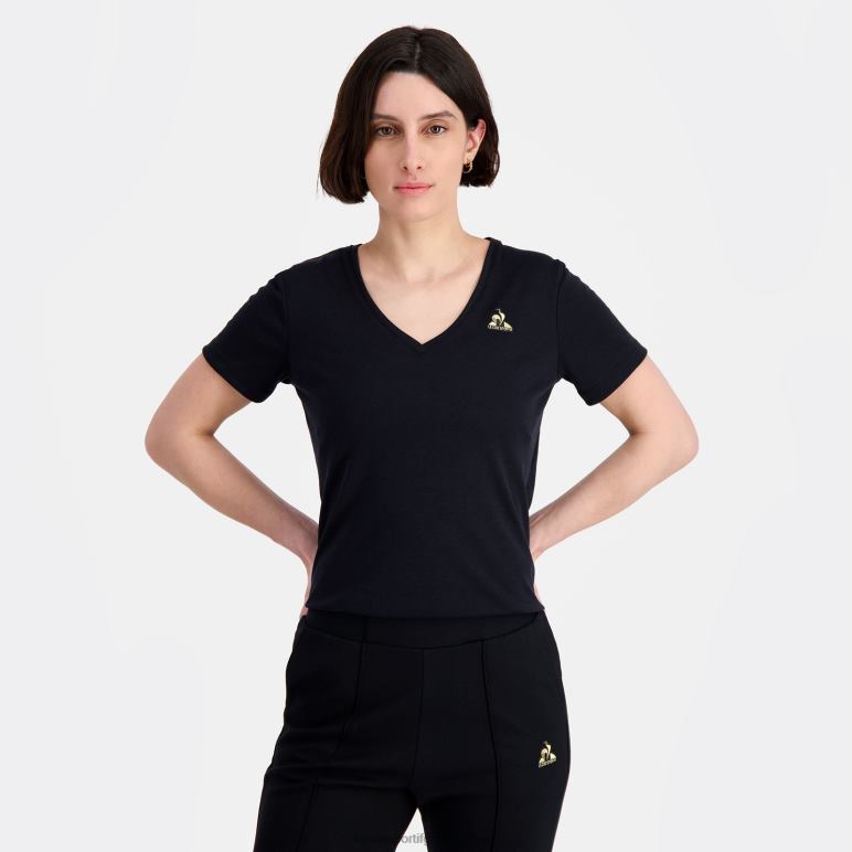 Le Coq Sportif είδη ένδυσης γυναίκες μπλουζάκι μαύρο D2ZV351