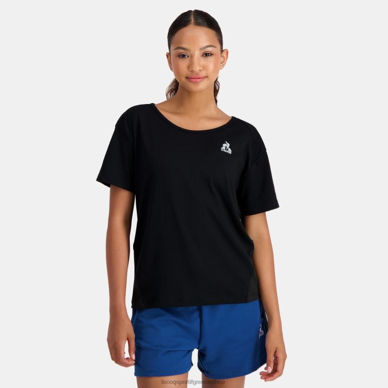 Le Coq Sportif είδη ένδυσης γυναίκες μπλουζάκι μαύρο D2ZV354