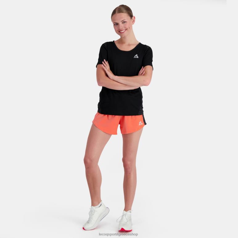 Le Coq Sportif είδη ένδυσης γυναίκες μπλουζάκι μαύρο D2ZV357