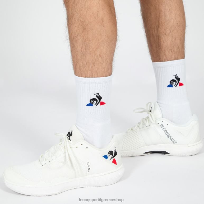 Le Coq Sportif αξεσουάρ άνδρες ποδοσφαιρικές κάλτσες λευκές D2ZV292