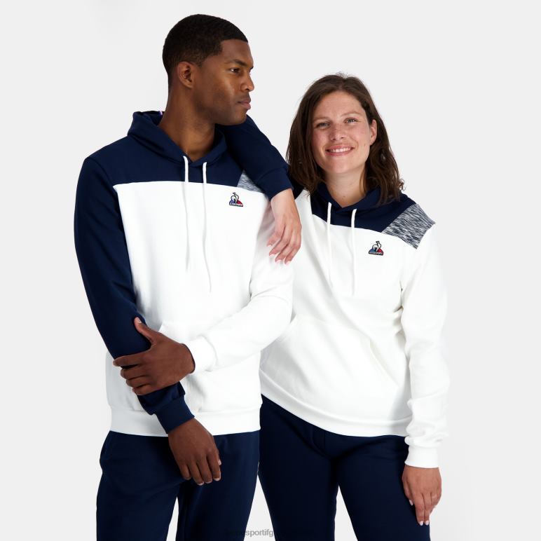 Le Coq Sportif είδη ένδυσης άνδρες φούτερ με κουκούλα λευκό D2ZV20