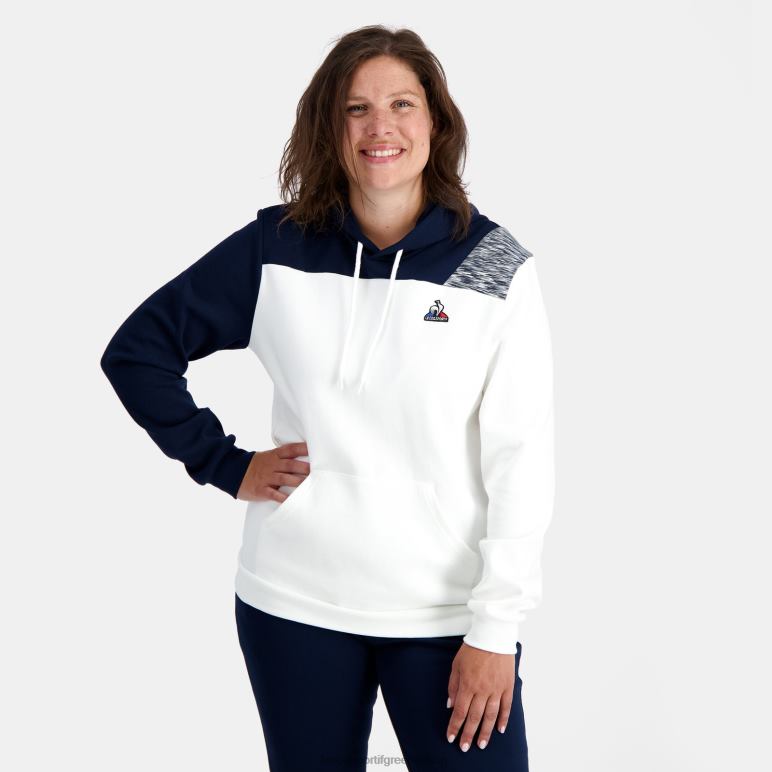 Le Coq Sportif είδη ένδυσης άνδρες φούτερ με κουκούλα λευκό D2ZV20