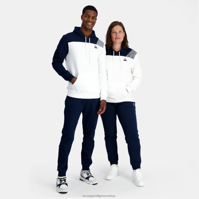 Le Coq Sportif είδη ένδυσης άνδρες φούτερ με κουκούλα λευκό D2ZV20