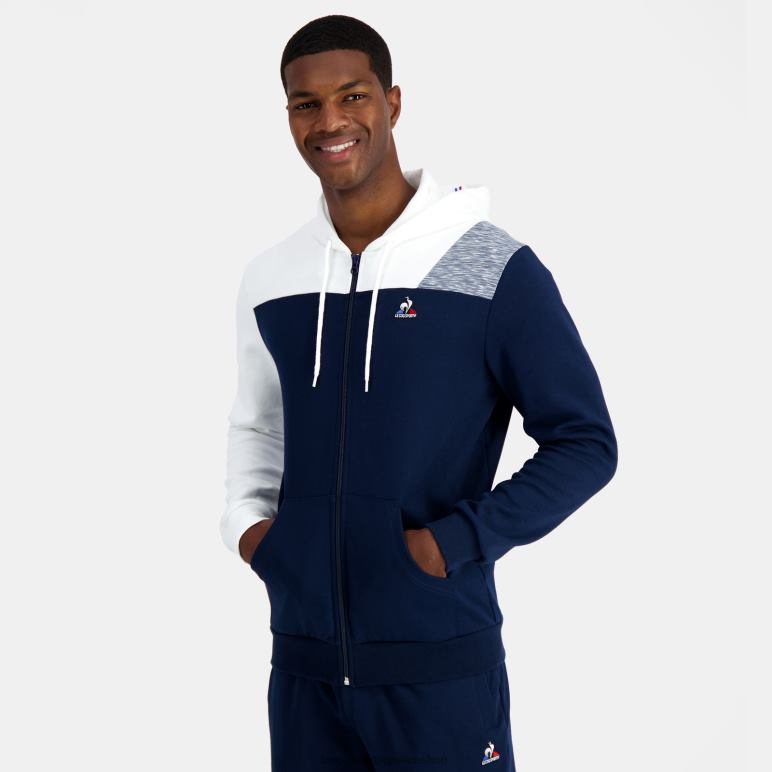 Le Coq Sportif είδη ένδυσης άνδρες φούτερ με κουκούλα με μπλε φερμουάρ D2ZV22
