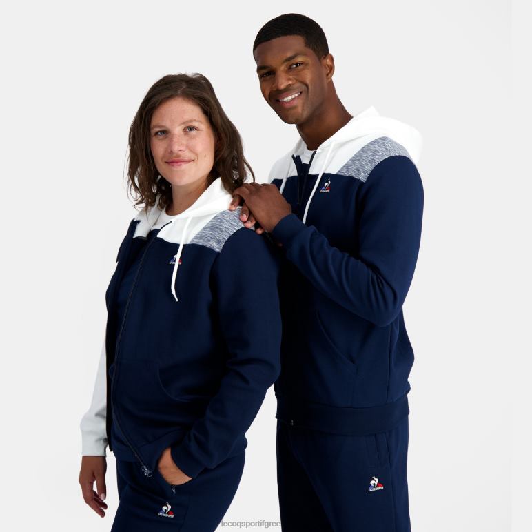 Le Coq Sportif είδη ένδυσης άνδρες φούτερ με κουκούλα με μπλε φερμουάρ D2ZV22