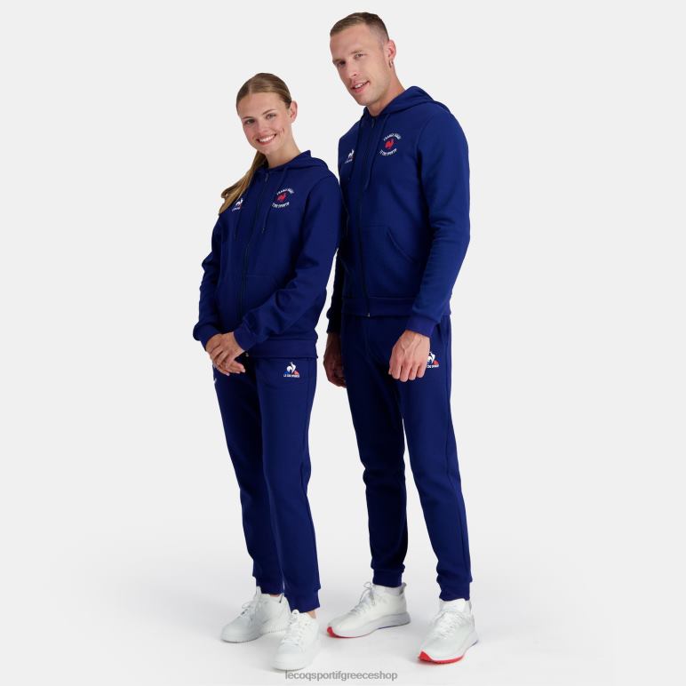 Le Coq Sportif είδη ένδυσης άνδρες Φούτερ με κουκούλα με φερμουάρ - μπλε ράγκμπι Γαλλίας D2ZV28