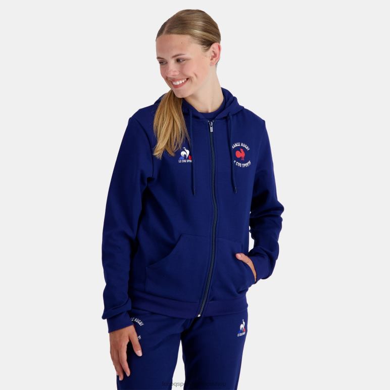 Le Coq Sportif είδη ένδυσης άνδρες Φούτερ με κουκούλα με φερμουάρ - μπλε ράγκμπι Γαλλίας D2ZV28