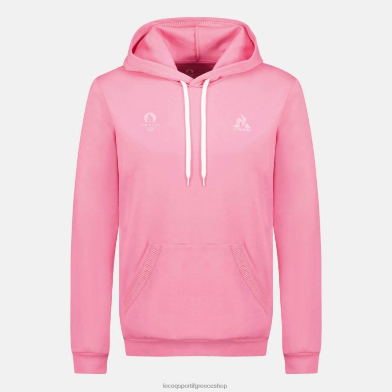 Le Coq Sportif είδη ένδυσης άνδρες φούτερ με κουκούλα ροζ D2ZV30