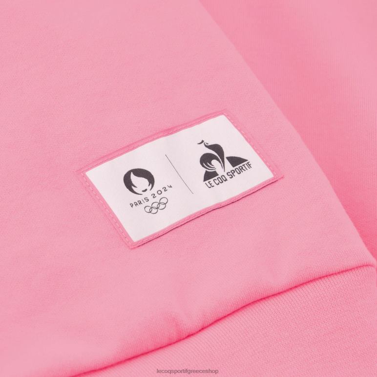 Le Coq Sportif είδη ένδυσης άνδρες φούτερ με κουκούλα ροζ D2ZV30