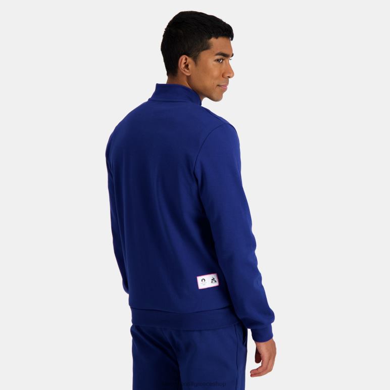 Le Coq Sportif είδη ένδυσης άνδρες μπλε φούτερ με φερμουάρ D2ZV32