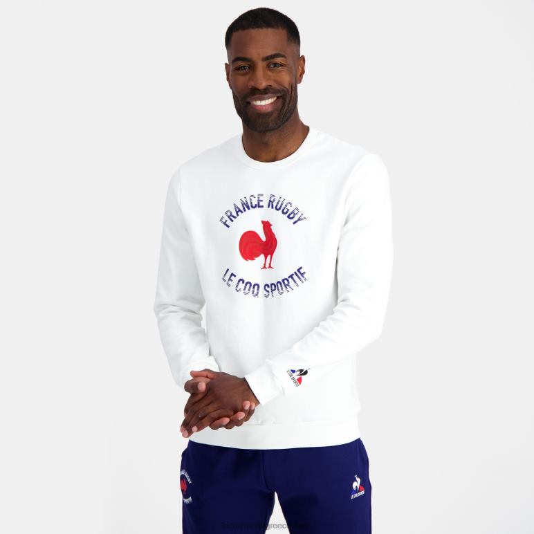 Le Coq Sportif είδη ένδυσης άνδρες φούτερ - λευκό ράγκμπι Γαλλίας D2ZV3
