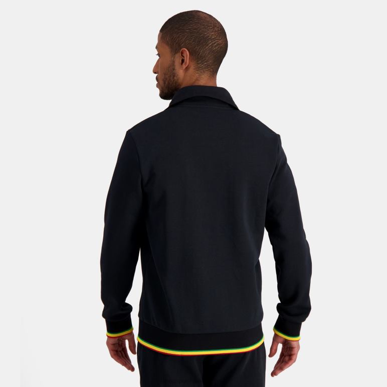 Le Coq Sportif είδη ένδυσης άνδρες μαύρη φούτερ με φερμουάρ D2ZV432