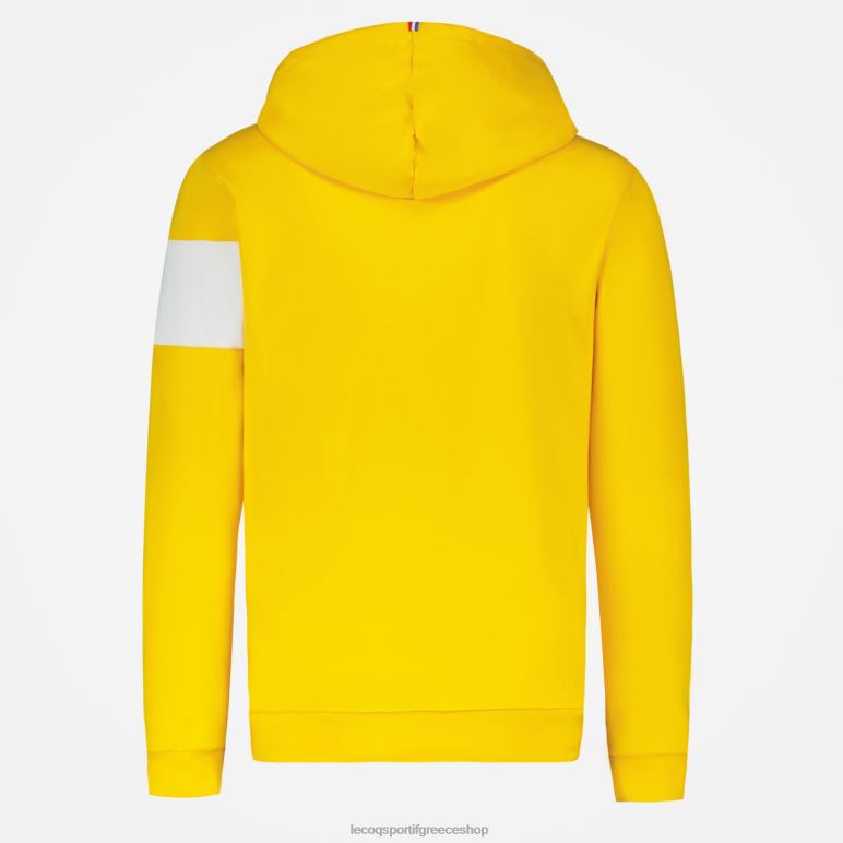 Le Coq Sportif είδη ένδυσης άνδρες φούτερ με κουκούλα κίτρινο D2ZV438