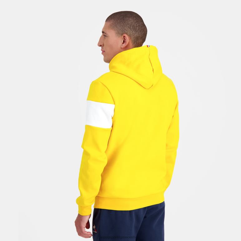 Le Coq Sportif είδη ένδυσης άνδρες φούτερ με κουκούλα κίτρινο D2ZV438