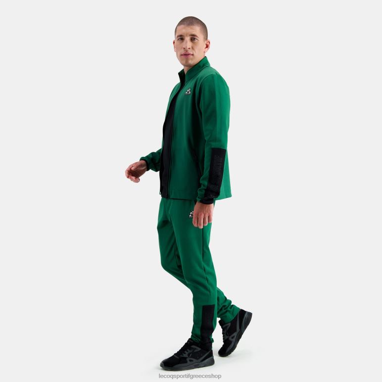 Le Coq Sportif είδη ένδυσης άνδρες φούτερ με φερμουάρ πράσινο D2ZV439