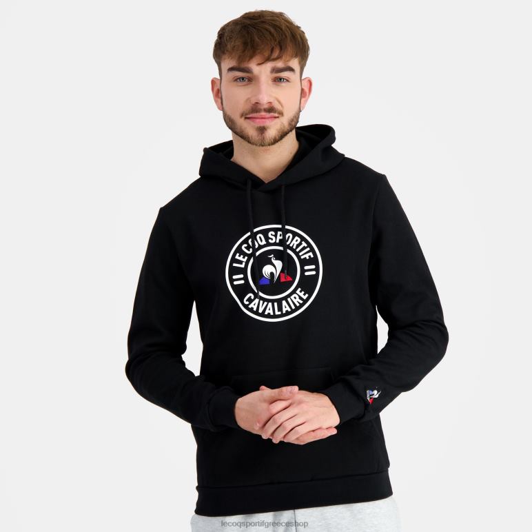 Le Coq Sportif είδη ένδυσης άνδρες φούτερ με κουκούλα μαύρο D2ZV45