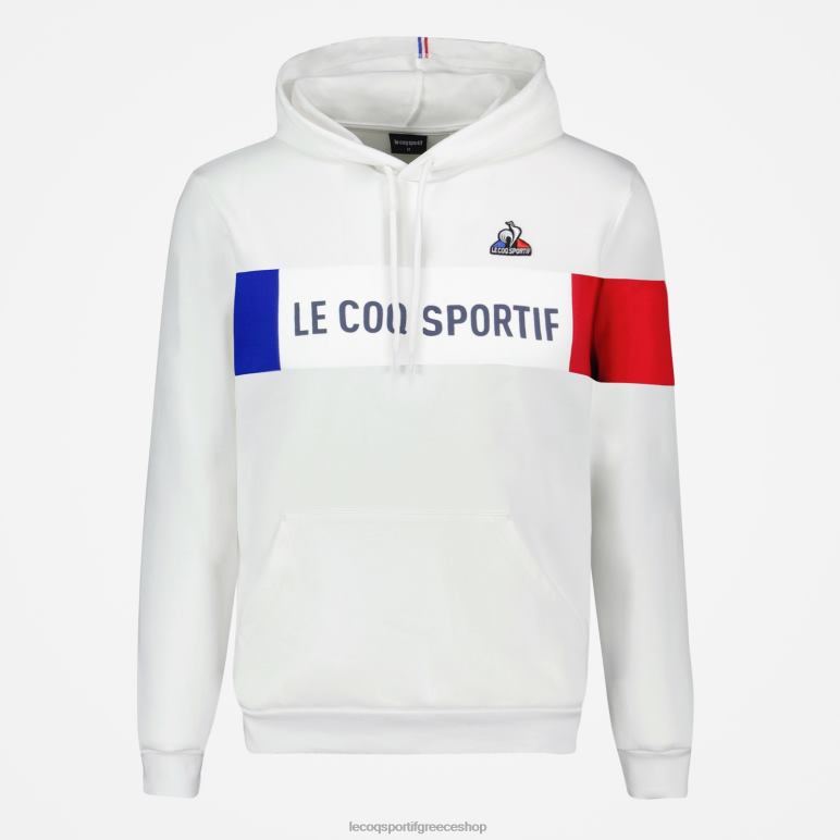 Le Coq Sportif είδη ένδυσης άνδρες φούτερ με κουκούλα λευκό D2ZV454