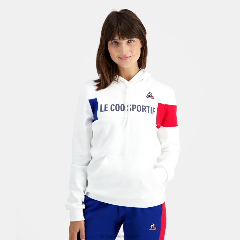 Le Coq Sportif είδη ένδυσης άνδρες φούτερ με κουκούλα λευκό D2ZV454