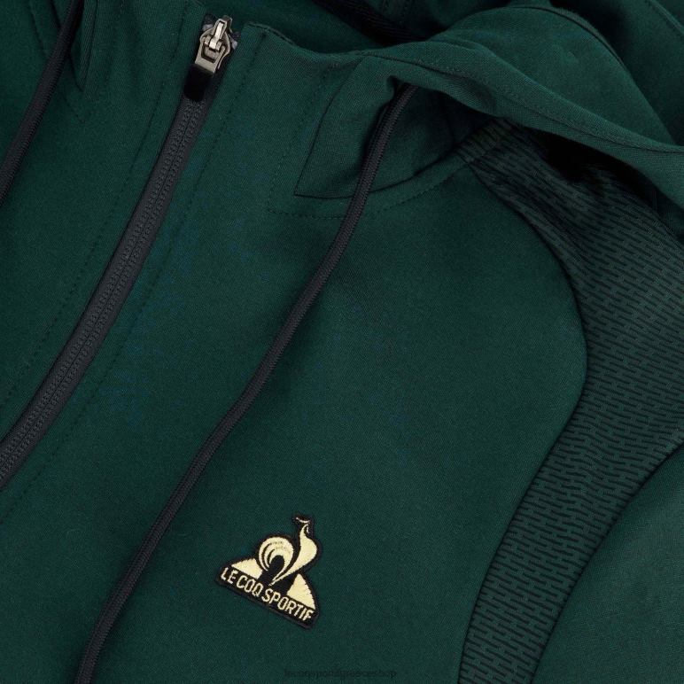 Le Coq Sportif είδη ένδυσης άνδρες Φούτερ με κουκούλα με πράσινο φερμουάρ D2ZV462