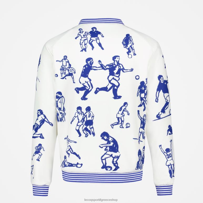 Le Coq Sportif είδη ένδυσης άνδρες φούτερ με φερμουάρ λευκό D2ZV472
