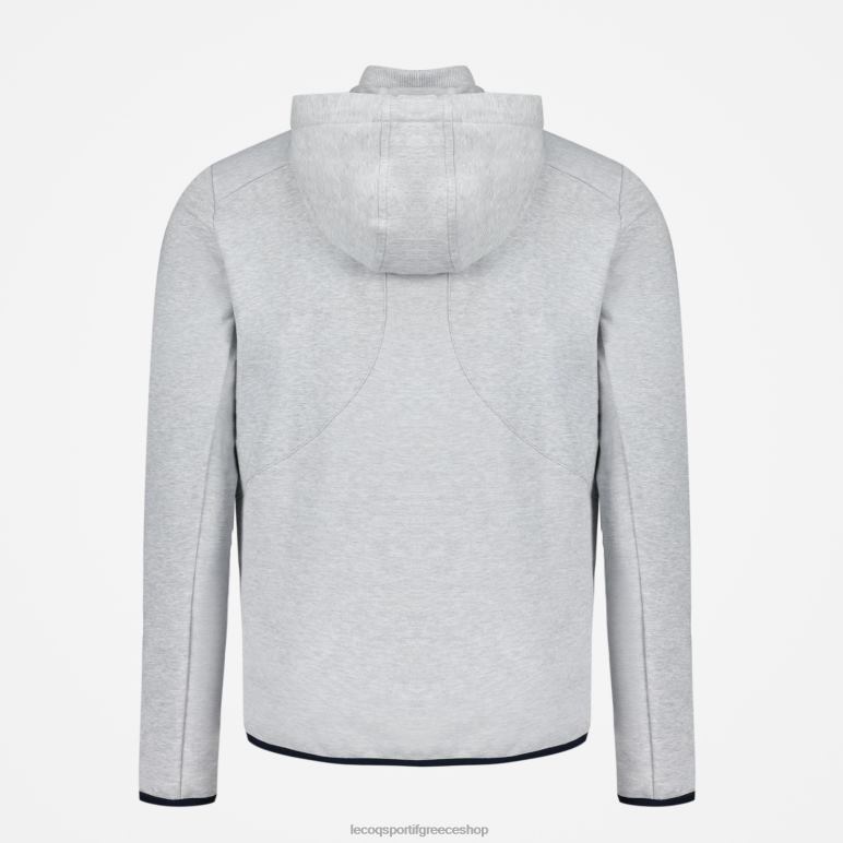 Le Coq Sportif είδη ένδυσης άνδρες φούτερ με κουκούλα με γκρι φερμουάρ D2ZV485