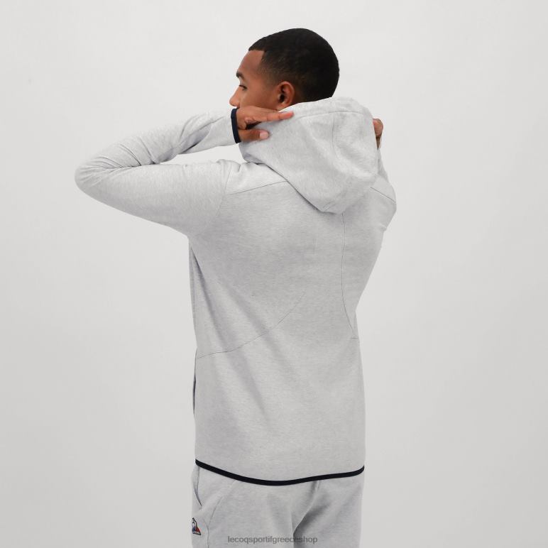 Le Coq Sportif είδη ένδυσης άνδρες φούτερ με κουκούλα με γκρι φερμουάρ D2ZV485