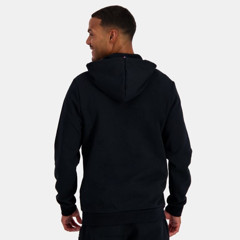 Le Coq Sportif είδη ένδυσης άνδρες φούτερ με κουκούλα και μαύρο φερμουάρ D2ZV48