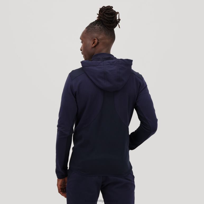 Le Coq Sportif είδη ένδυσης άνδρες φούτερ με κουκούλα με μπλε φερμουάρ D2ZV490