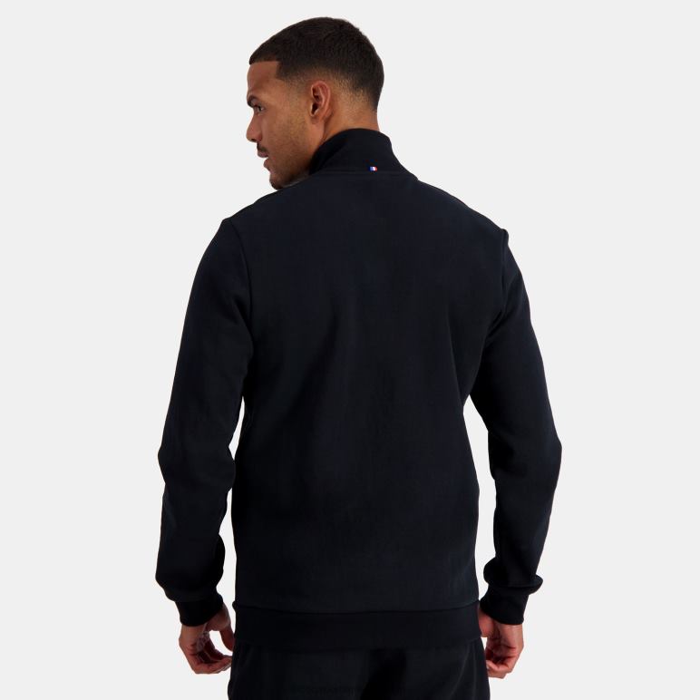 Le Coq Sportif είδη ένδυσης άνδρες μαύρη φούτερ με φερμουάρ D2ZV51