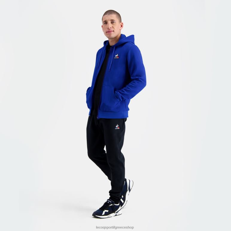 Le Coq Sportif είδη ένδυσης άνδρες φούτερ με κουκούλα με μπλε φερμουάρ D2ZV54