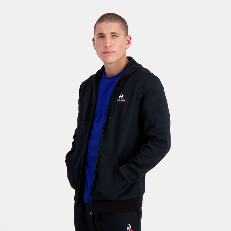Le Coq Sportif είδη ένδυσης άνδρες φούτερ με κουκούλα και μαύρο φερμουάρ D2ZV56