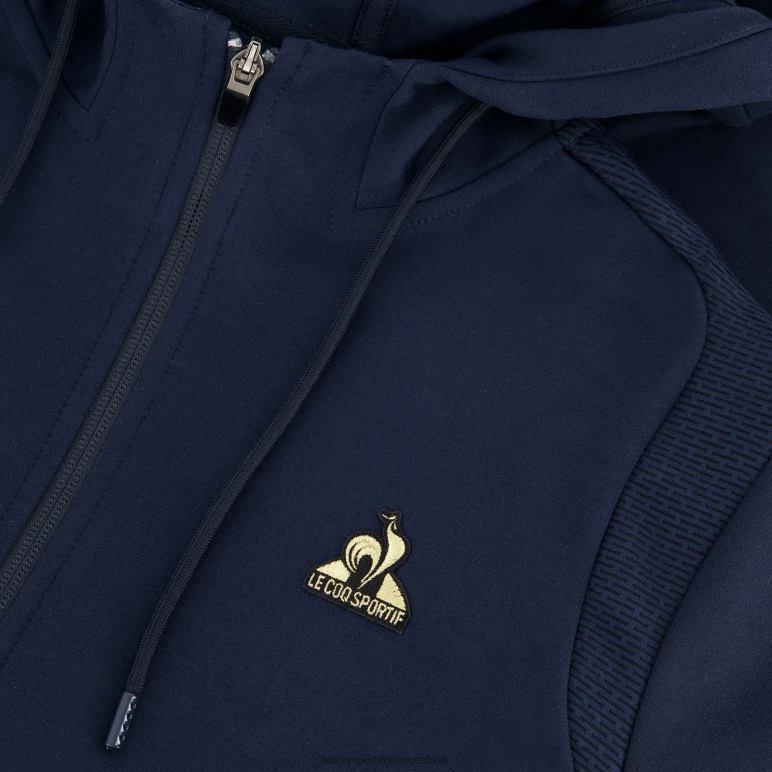 Le Coq Sportif είδη ένδυσης άνδρες φούτερ με κουκούλα με μπλε φερμουάρ D2ZV69