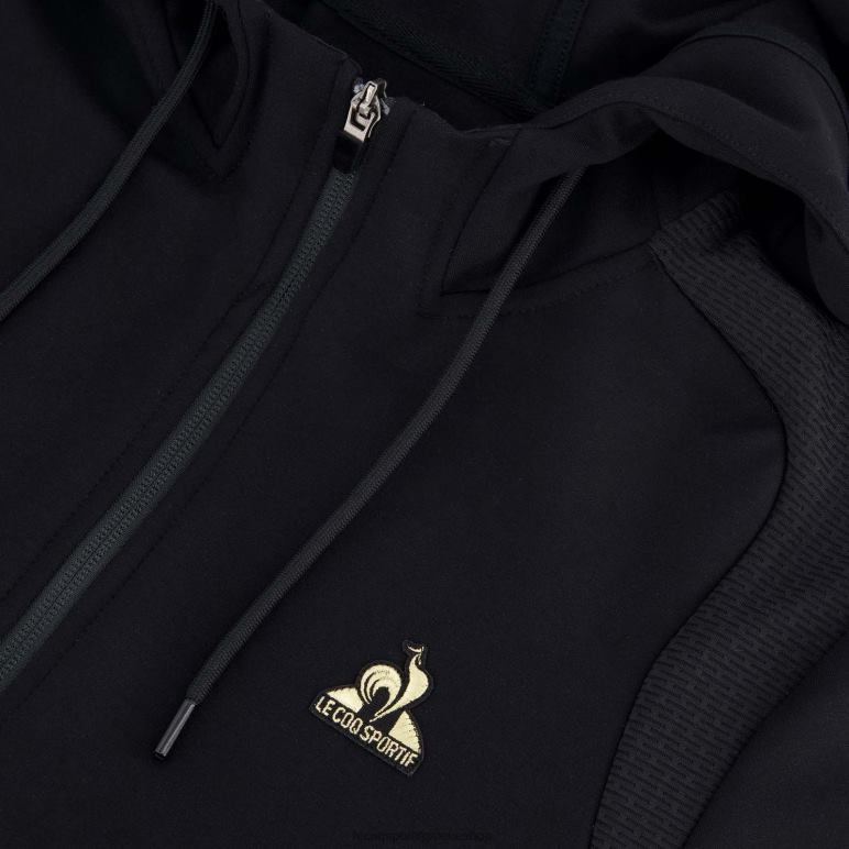 Le Coq Sportif είδη ένδυσης άνδρες φούτερ με κουκούλα και μαύρο φερμουάρ D2ZV70