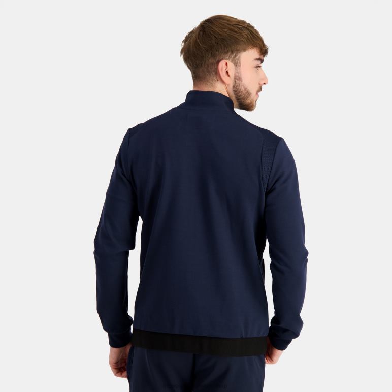 Le Coq Sportif είδη ένδυσης άνδρες μπλε φούτερ με φερμουάρ D2ZV71