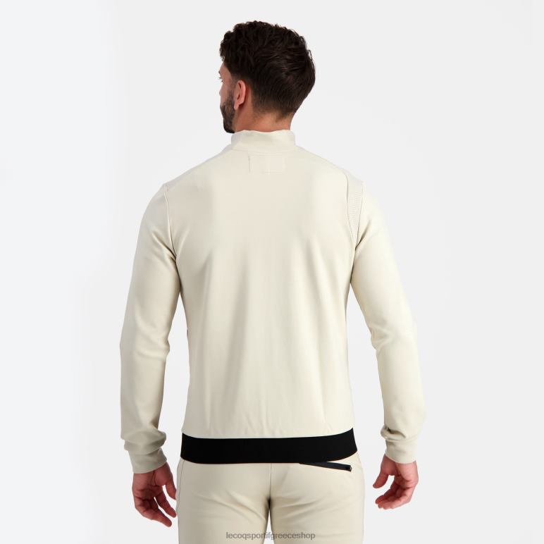 Le Coq Sportif είδη ένδυσης άνδρες φούτερ με φερμουάρ καφέ D2ZV8