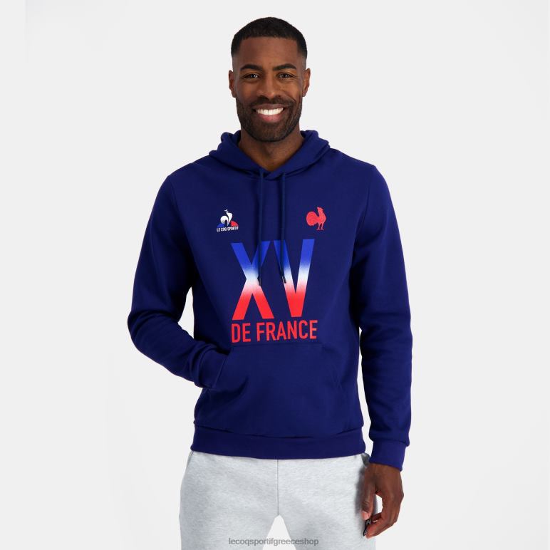 Le Coq Sportif είδη ένδυσης άνδρες φούτερ με κουκούλα - xv de france blue D2ZV25