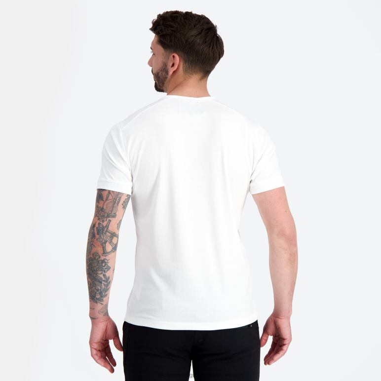 Le Coq Sportif είδη ένδυσης άνδρες μόδα μπλουζάκι λευκό D2ZV147