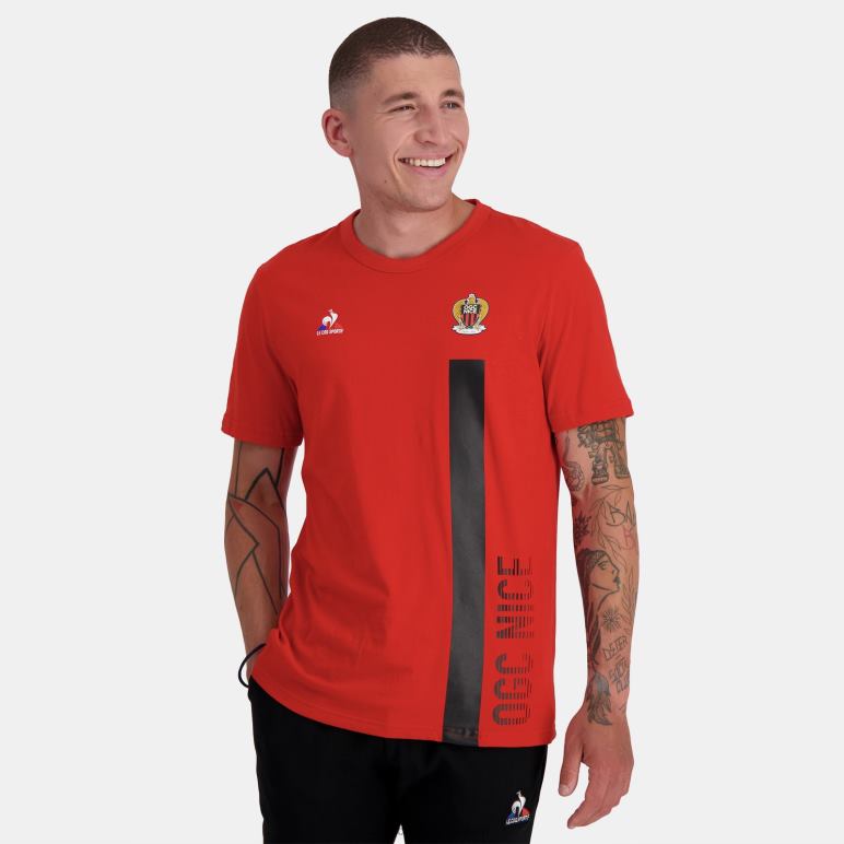 Le Coq Sportif είδη ένδυσης άνδρες μόδα μπλουζάκι κόκκινο D2ZV150