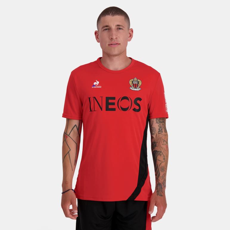 Le Coq Sportif είδη ένδυσης άνδρες μόδα μπλουζάκι κόκκινο D2ZV154