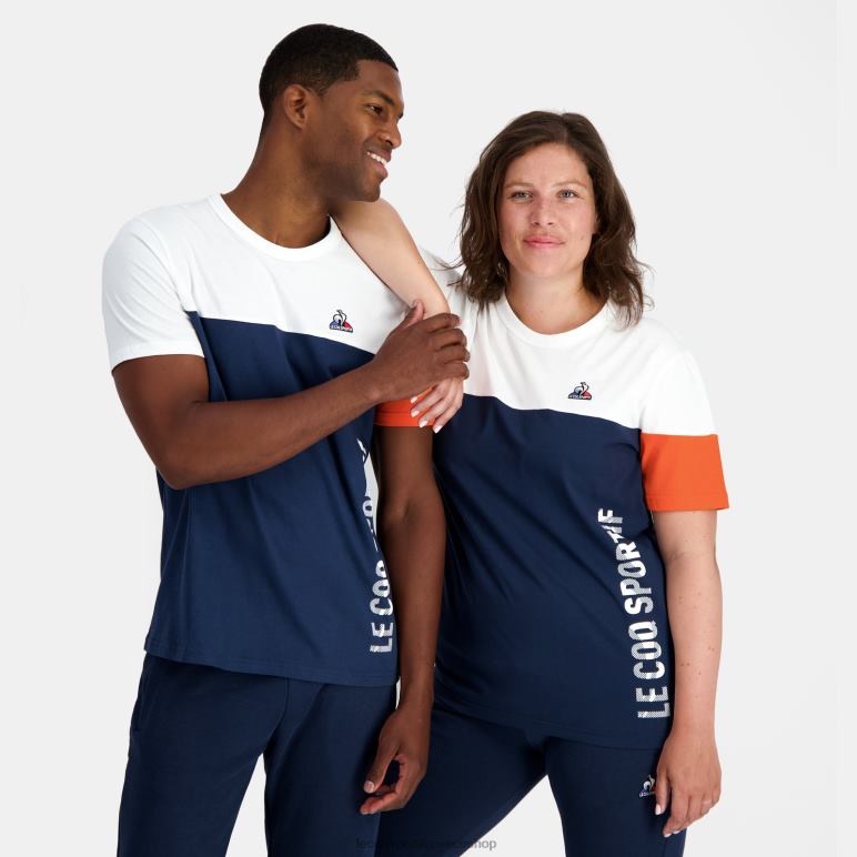 Le Coq Sportif είδη ένδυσης άνδρες μπλε μπλουζάκι μόδας D2ZV163