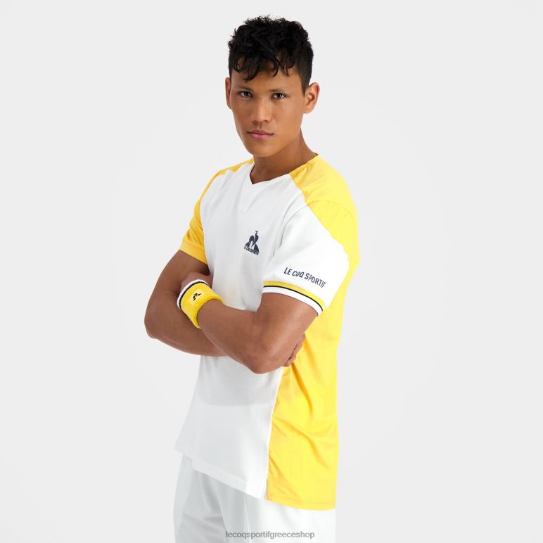 Le Coq Sportif είδη ένδυσης άνδρες μόδα μπλουζάκι λευκό D2ZV166