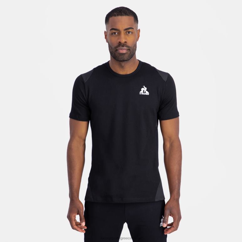 Le Coq Sportif είδη ένδυσης άνδρες μόδα μπλουζάκι μαύρο D2ZV174