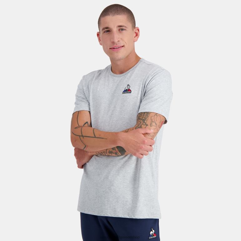 Le Coq Sportif είδη ένδυσης άνδρες μόδα μπλουζάκι γκρι D2ZV179
