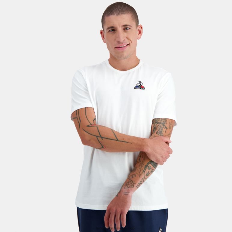 Le Coq Sportif είδη ένδυσης άνδρες μόδα μπλουζάκι λευκό D2ZV180