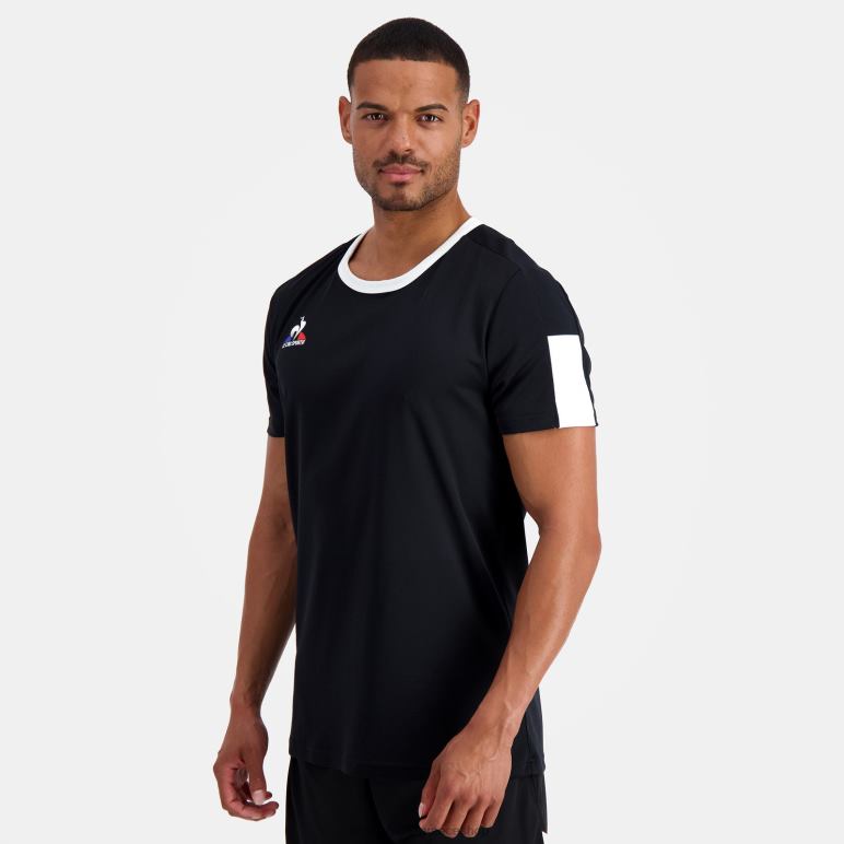 Le Coq Sportif είδη ένδυσης άνδρες μπλουζάκι μαύρο D2ZV188
