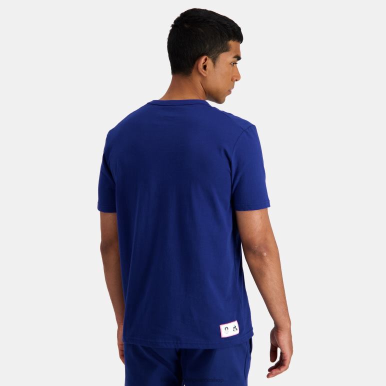 Le Coq Sportif είδη ένδυσης άνδρες μπλουζάκι μπλε D2ZV203