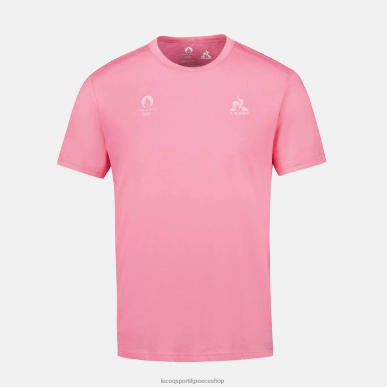 Le Coq Sportif είδη ένδυσης άνδρες μπλουζάκι ροζ D2ZV204